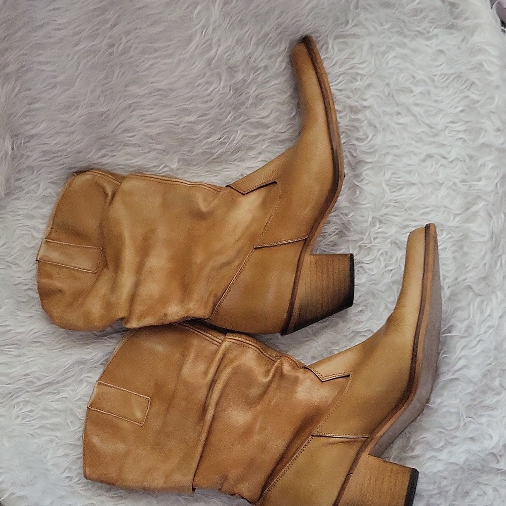 Aldo Lambskin leather midcaf leather Western Boots